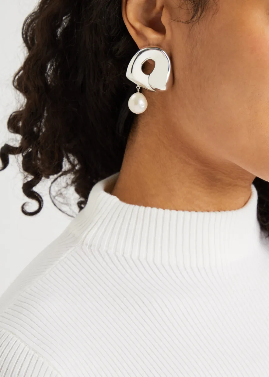 X Simone Bodmer-Turner Sandra large sterling silver drop earrings