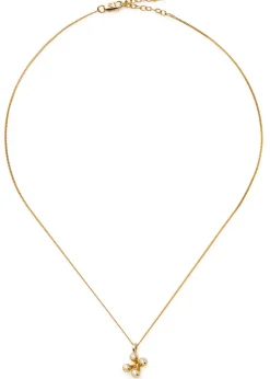 X The Flag Twins Atom 18kt gold vermeil necklace