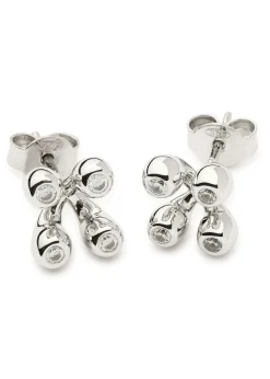 X The Flag Twins Atom sterling silver stud earrings