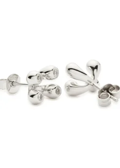 X The Flag Twins Atom sterling silver stud earrings