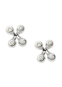 X The Flag Twins Atom sterling silver stud earrings