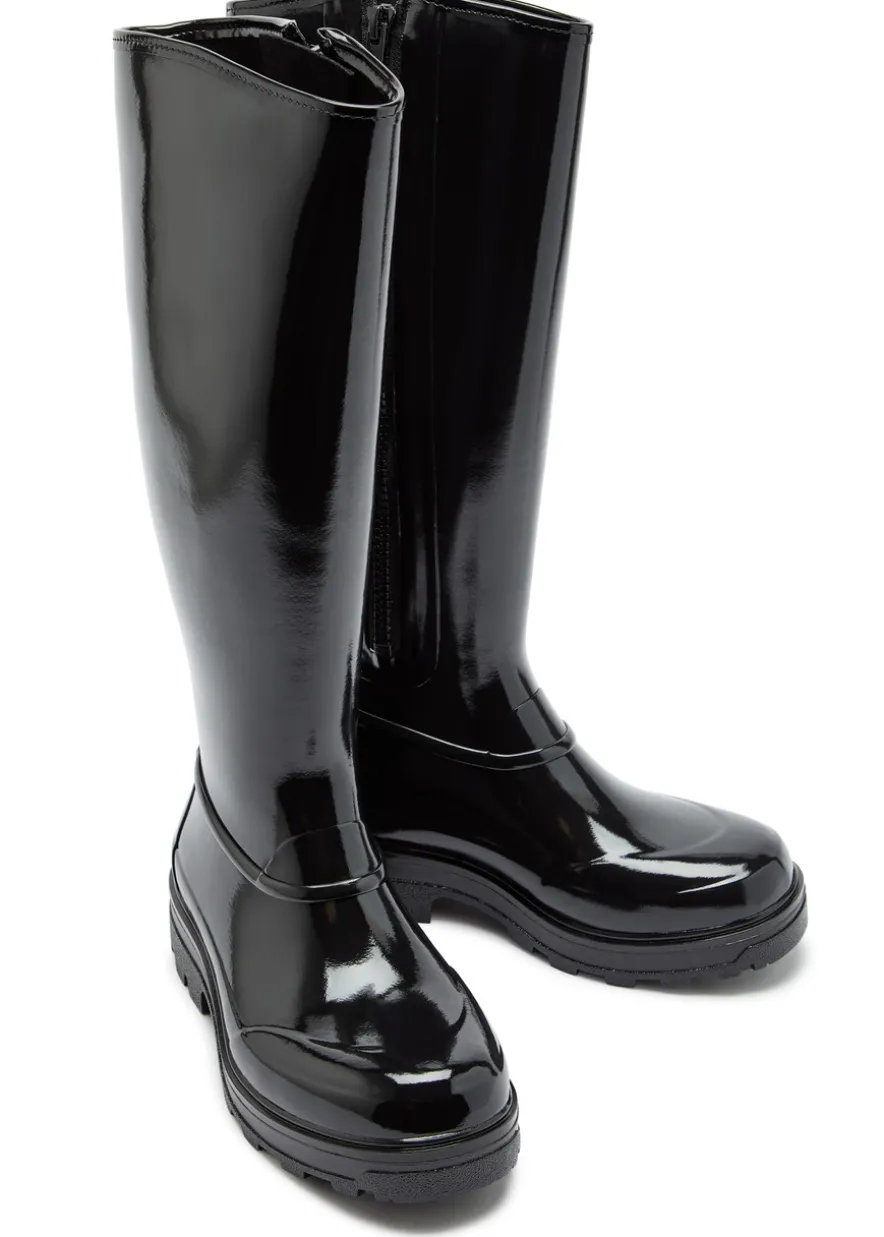 X Tretorn Tijntje glossed rubber wellington boots