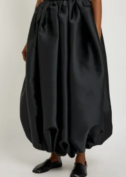 Yael gathered satin-crepe maxi skirt