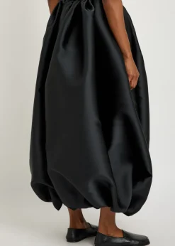 Yael gathered satin-crepe maxi skirt