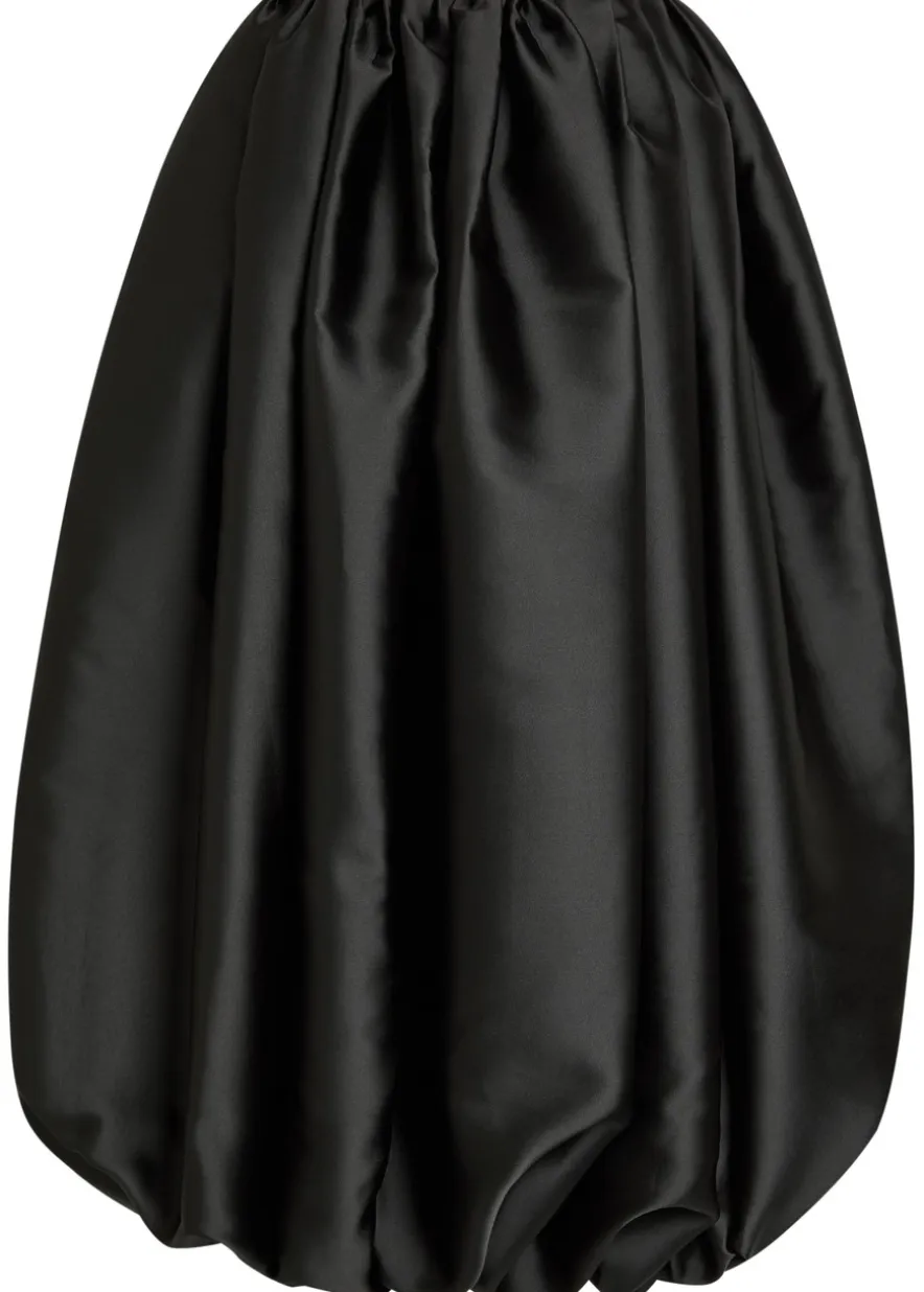 Yael gathered satin-crepe maxi skirt