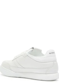 Yard Court panelled leather sneakers