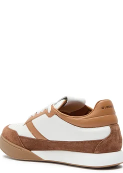 Yard Court panelled leather sneakers