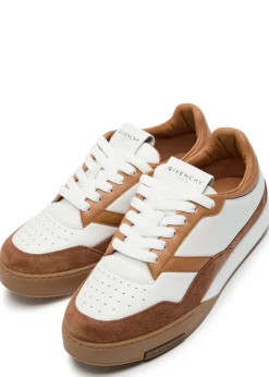 Yard Court panelled leather sneakers