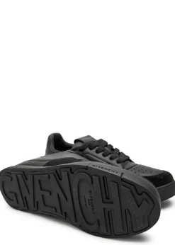 Yard Court panelled leather sneakers
