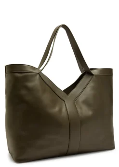 Y leather tote bag