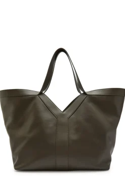 Y leather tote bag