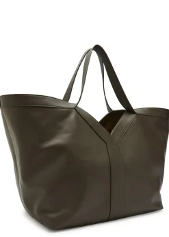 Y leather tote bag