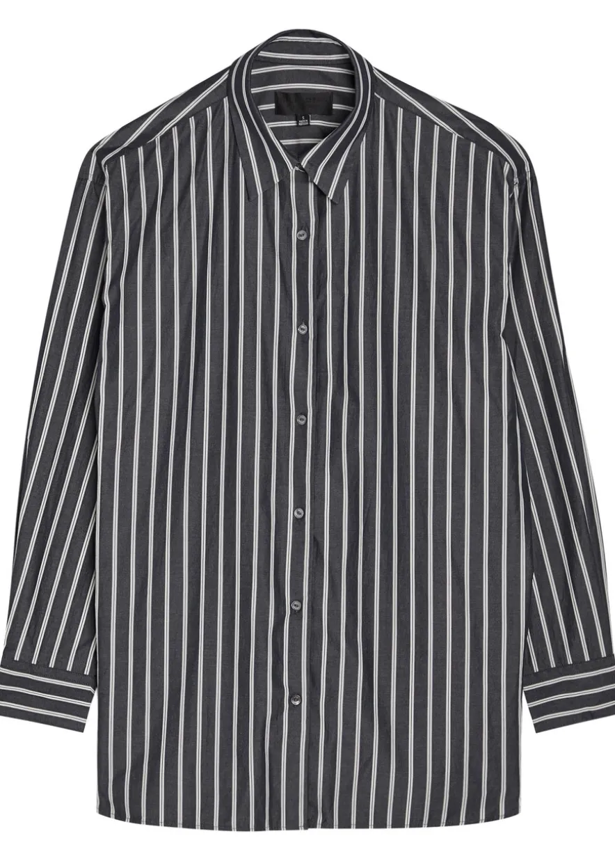 Yorke striped cotton-poplin shirt