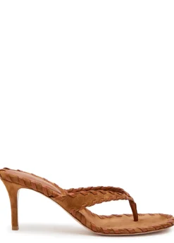 Zaira 70 woven nappa and suede sandals