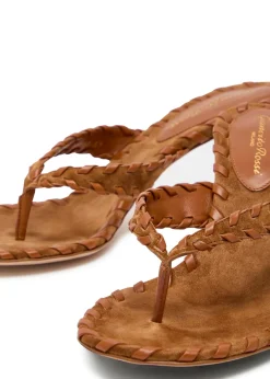 Zaira 70 woven nappa and suede sandals