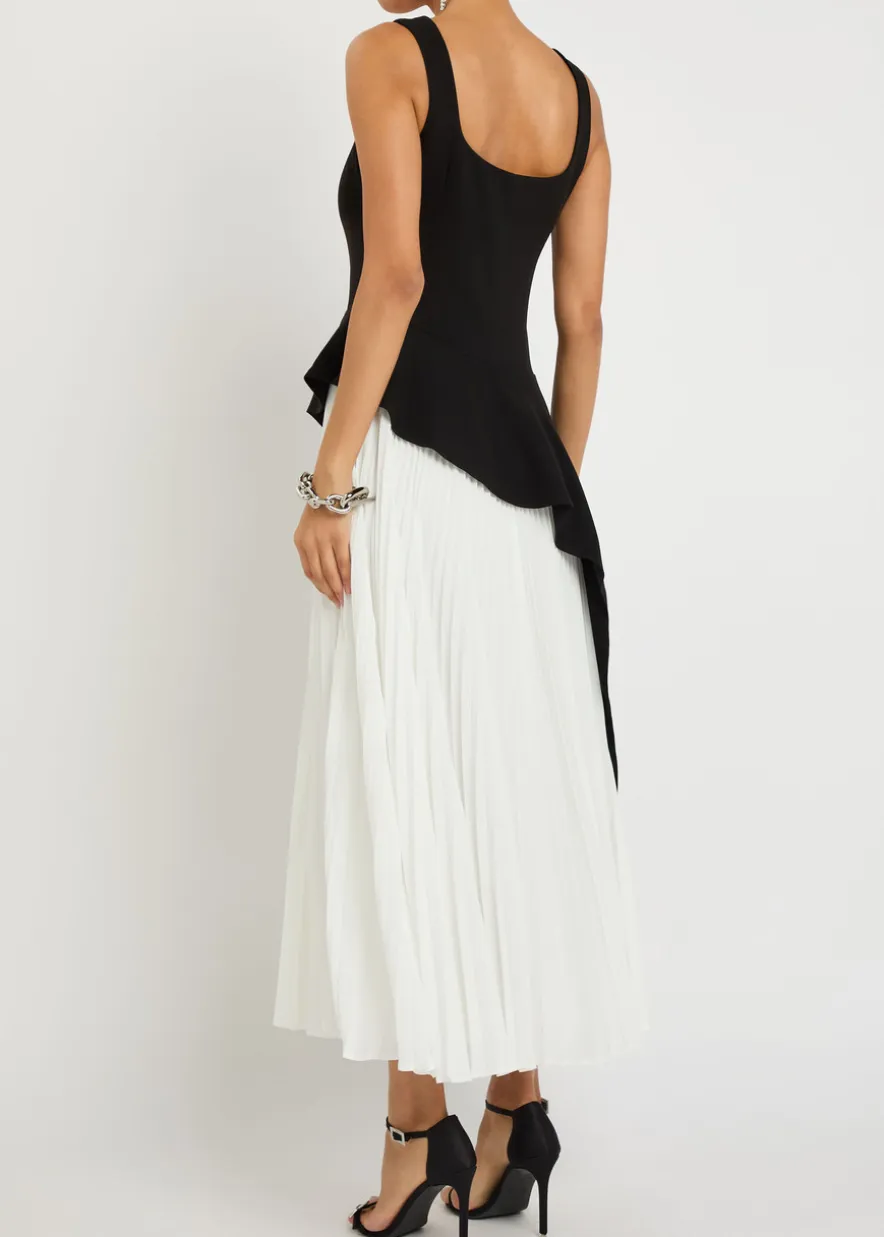 Zayla colour-blocked crepe maxi dress