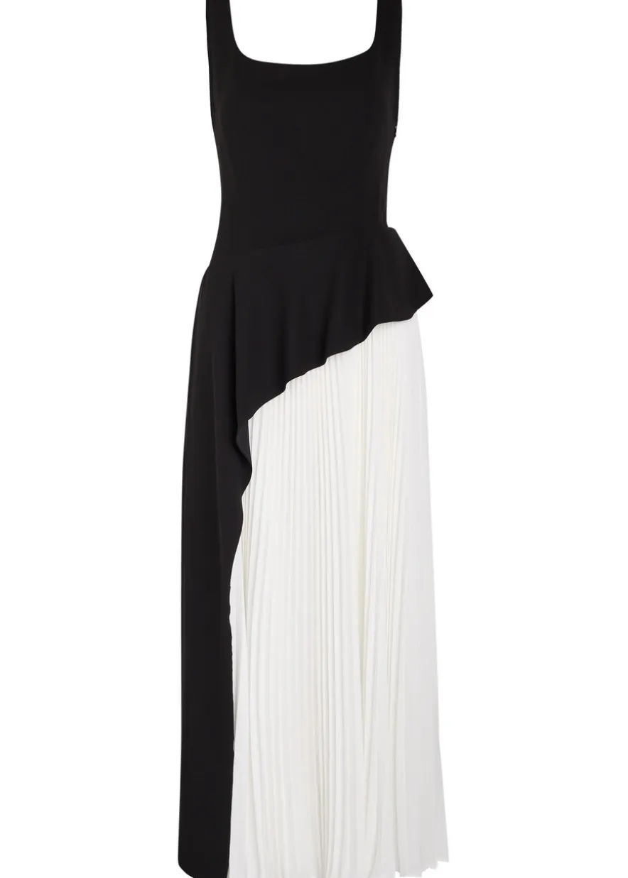 Zayla colour-blocked crepe maxi dress