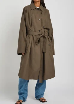Zeland belted cotton trench coat