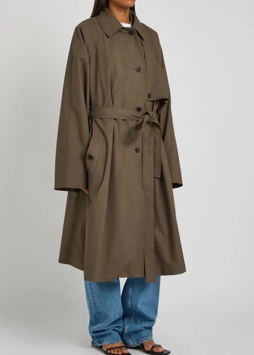 Zeland belted cotton trench coat