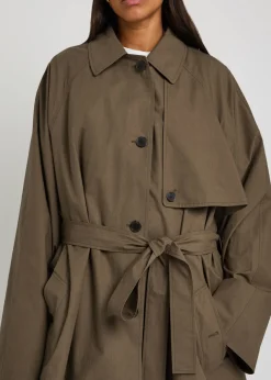 Zeland belted cotton trench coat