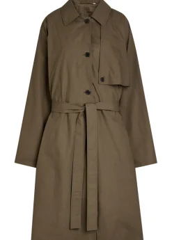 Zeland belted cotton trench coat