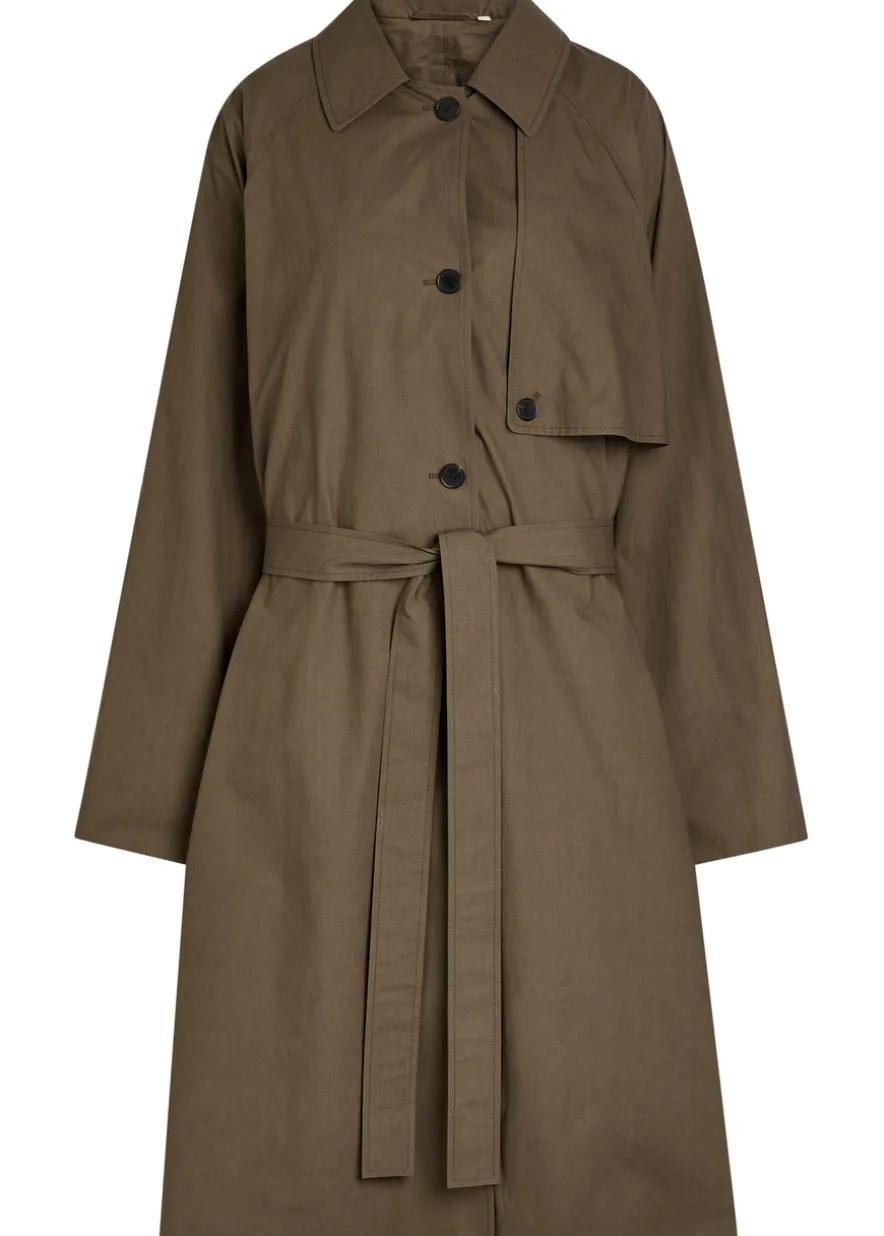 Zeland belted cotton trench coat