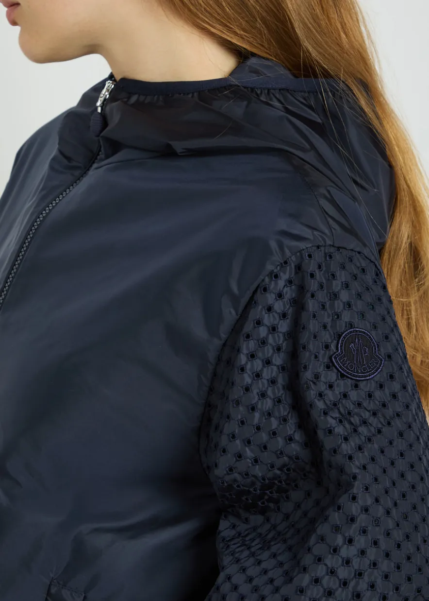 Zelkova embroidered nylon jacket