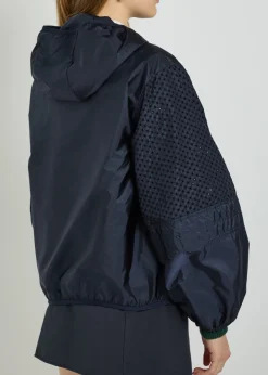 Zelkova embroidered nylon jacket