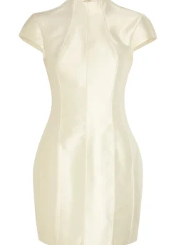 Zena darted crepe mini dress