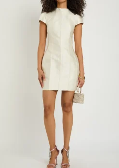 Zena darted crepe mini dress