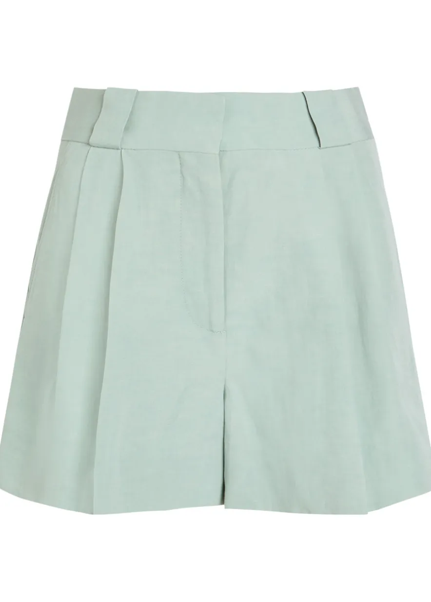 Zenith Selle silk and linen-blend shorts