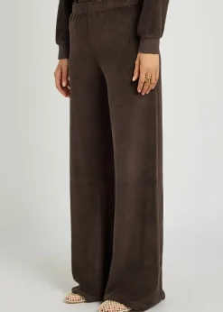 Zephyra wide-leg terry trousers