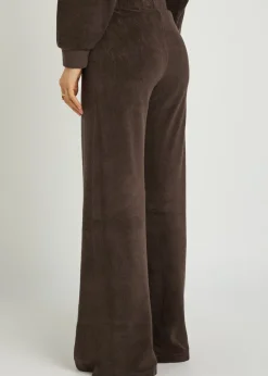 Zephyra wide-leg terry trousers