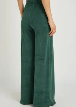 Zephyra wide-leg terry trousers