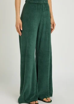 Zephyra wide-leg terry trousers