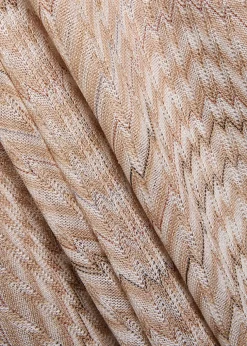 Zigzag fine-knit blouse