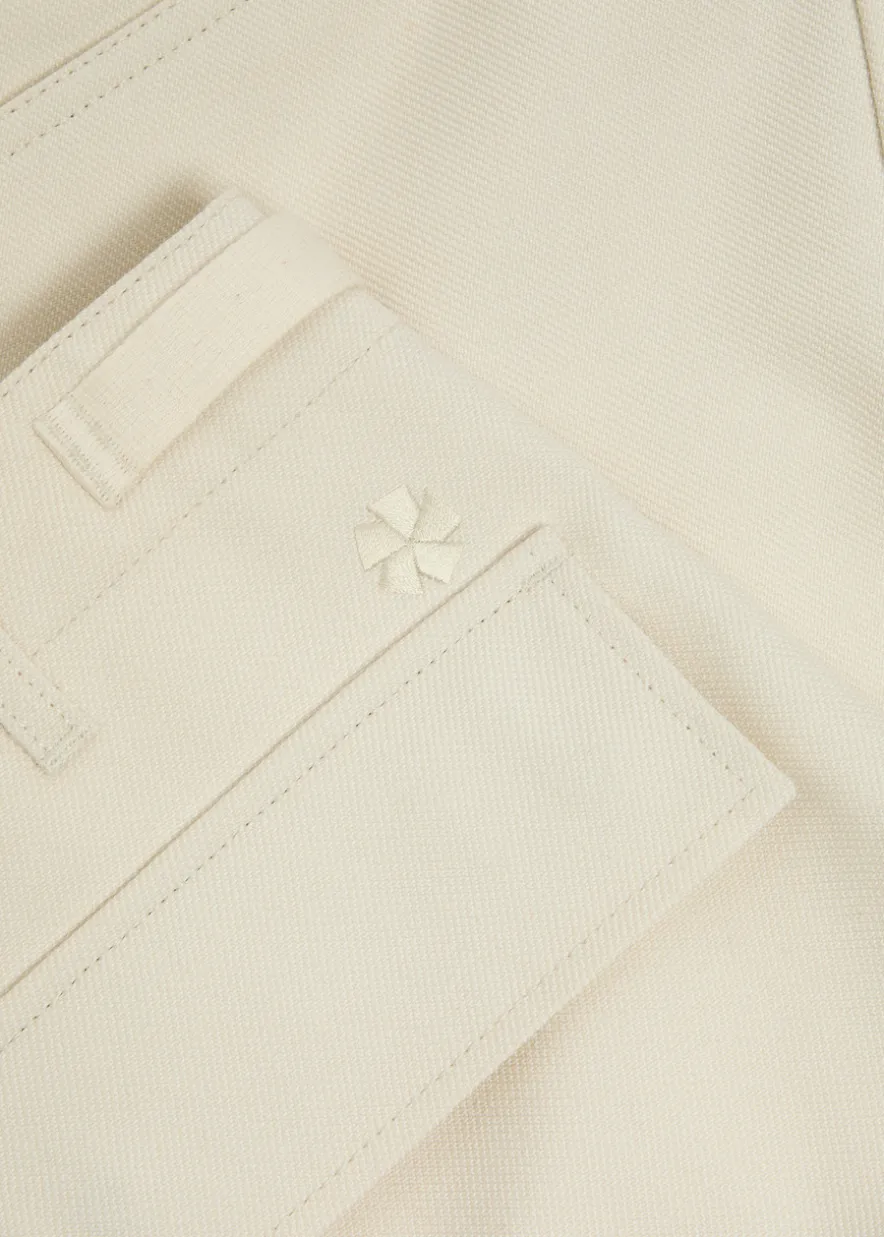Zip off wool-blend cargo trousers
