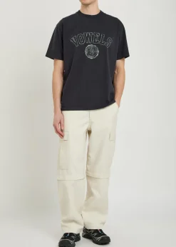 Zip off wool-blend cargo trousers
