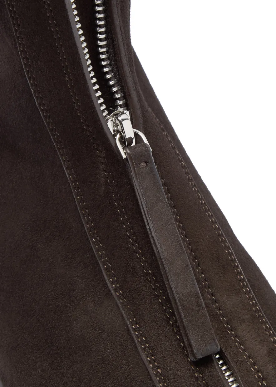 Zipped 1 suede ankle boots