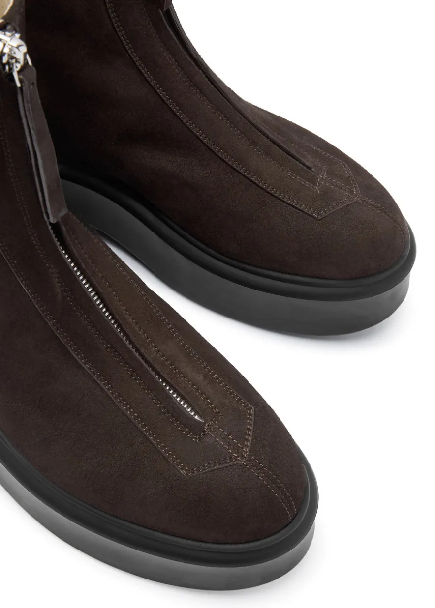 Zipped 1 suede ankle boots