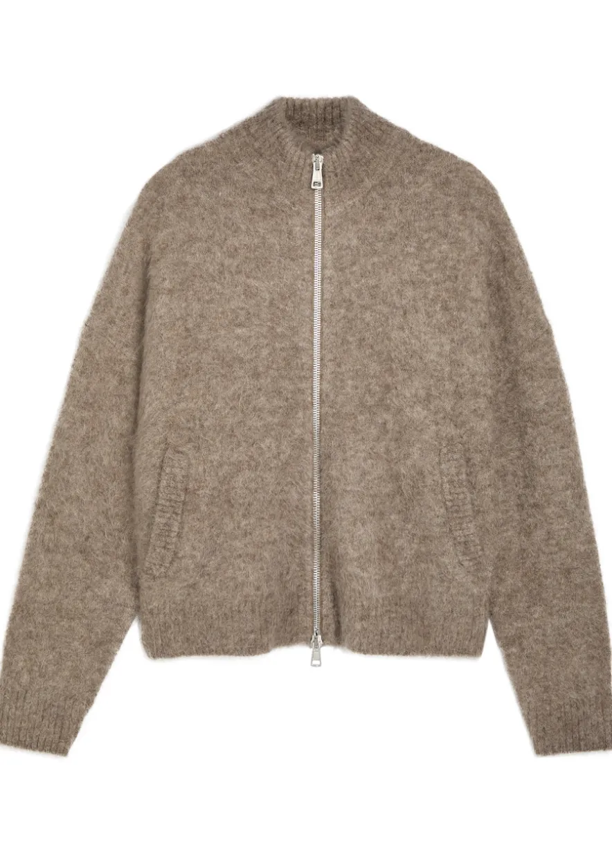 Zip through alpaca-blend jumper