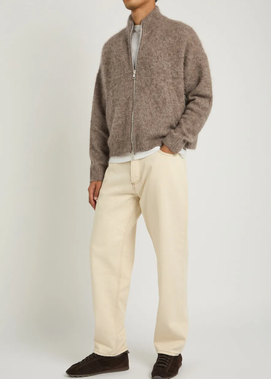 Zip through alpaca-blend jumper