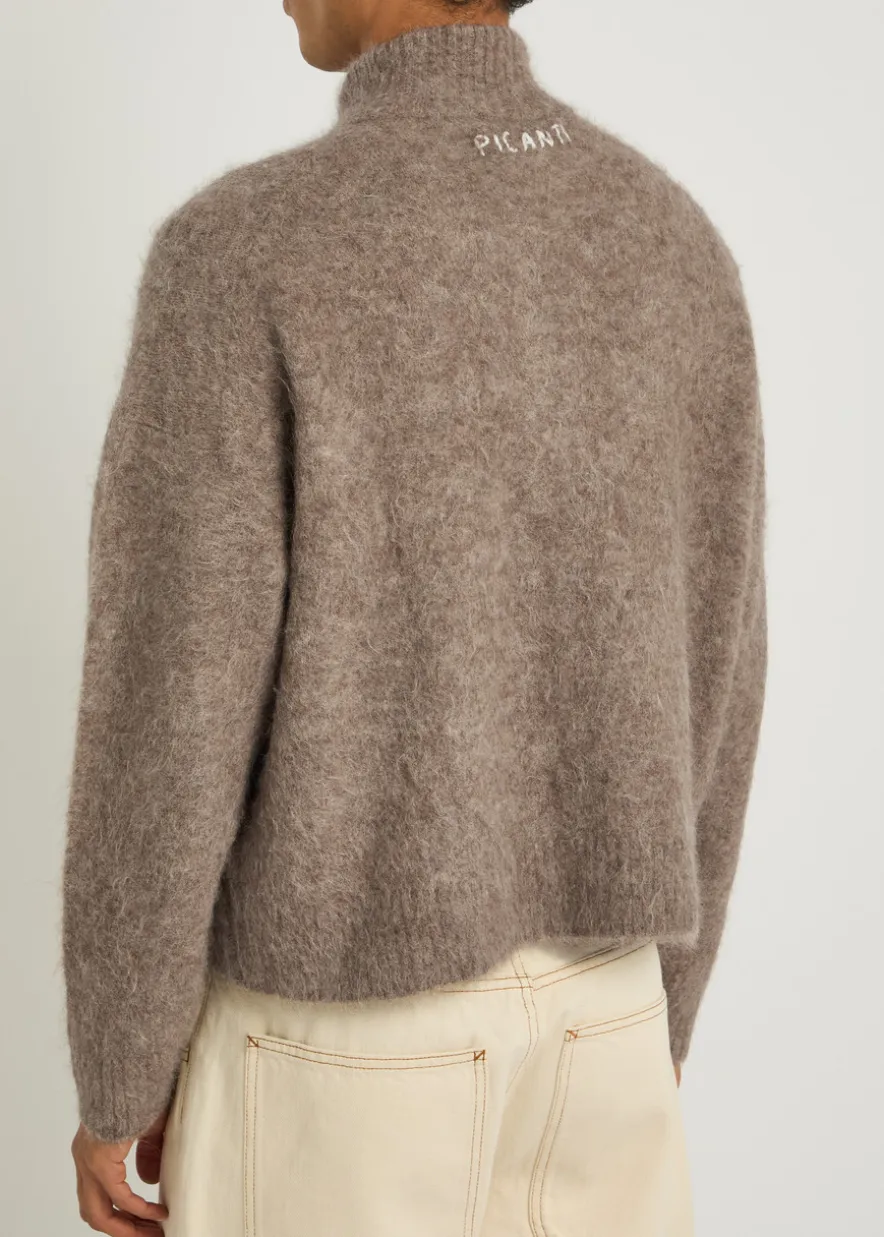 Zip through alpaca-blend jumper