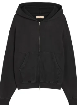 Zip-up cotton sweatshirt
