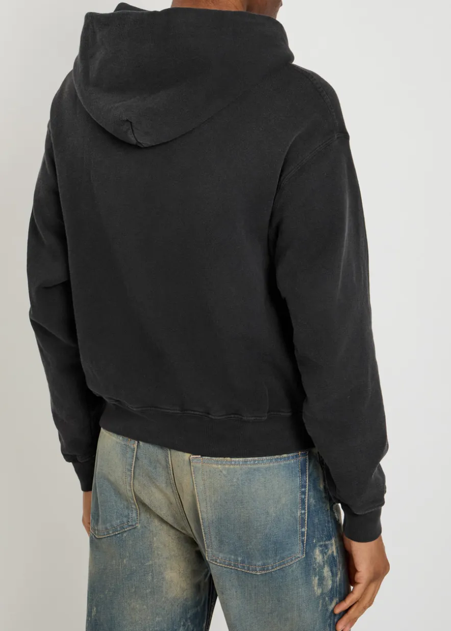 Zip-up cotton sweatshirt