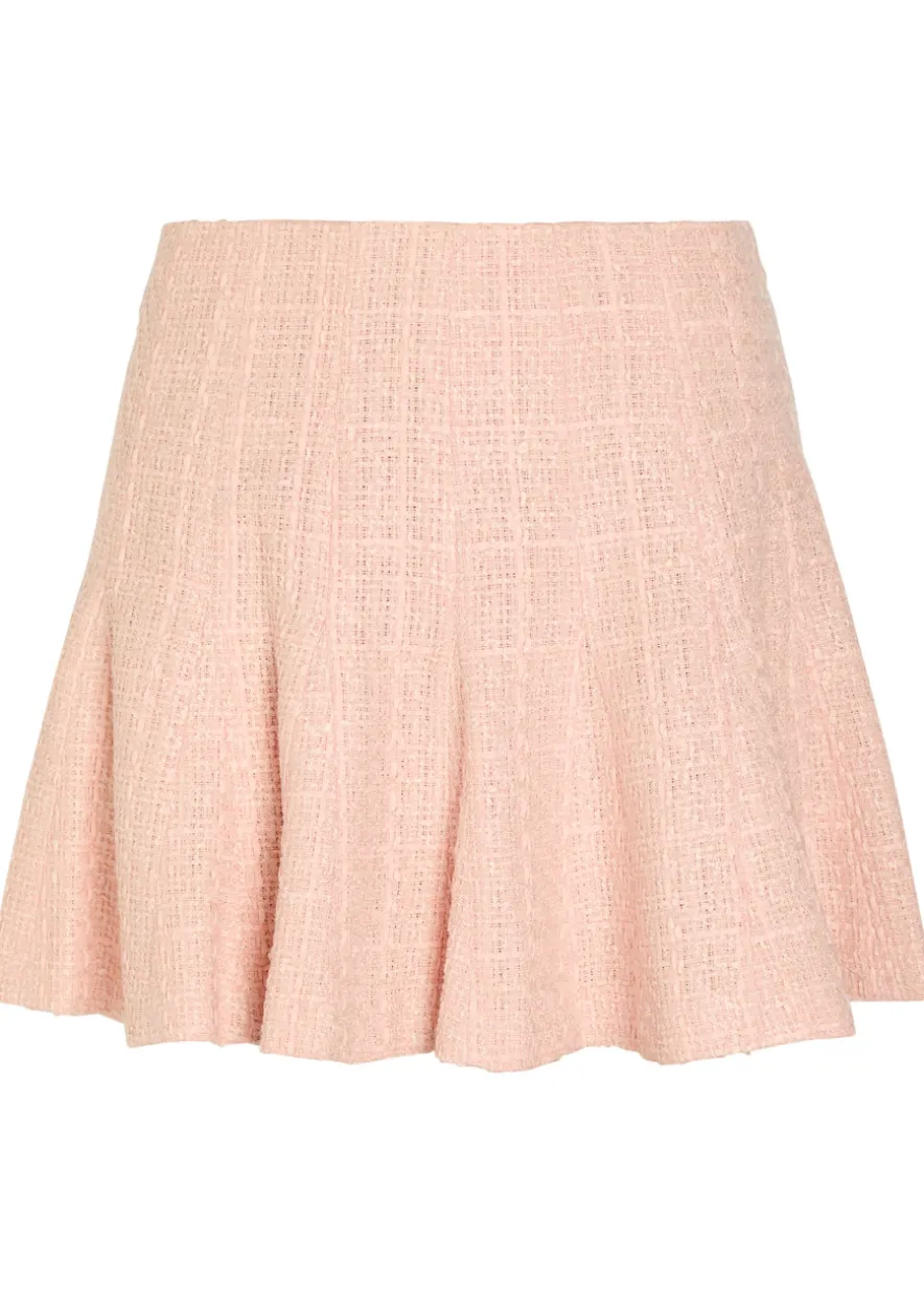 Zona pleated tweed mini skirt