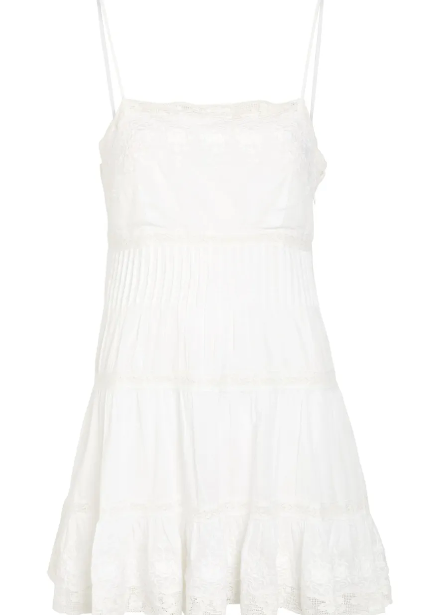 Zuri embroidered cotton mini dress