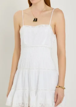 Zuri embroidered cotton mini dress