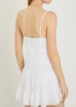 Zuri embroidered cotton mini dress